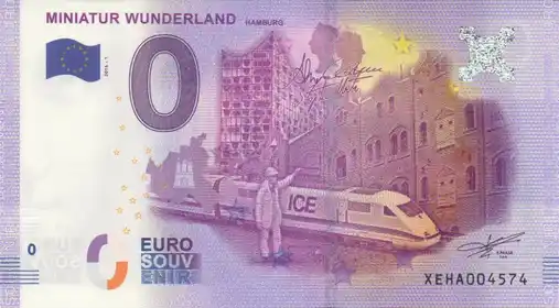 0€ banknote MINIATUR WUNDERLAND HAMBURG