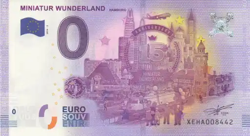 0€ banknote MINIATUR WUNDERLAND HAMBURG