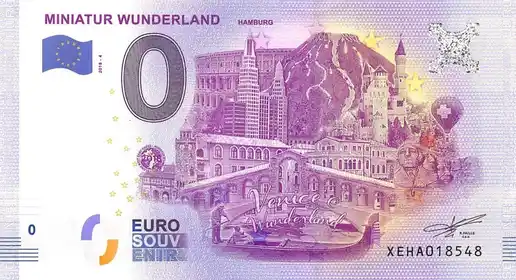 Banconota da 0€ MINIATUR WUNDERLAND HAMBURG