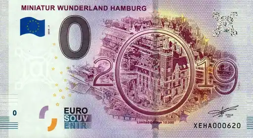 Banconota da 0€ MINIATUR WUNDERLAND HAMBURG