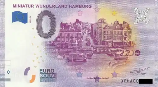 0€ banknote MINIATUR WUNDERLAND HAMBURG