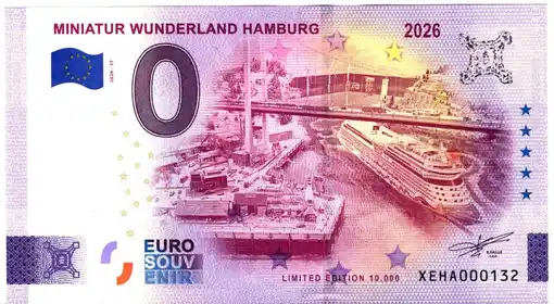 Banconota da 0€ MINIATUR WUNDERLAND HAMBURG 2026