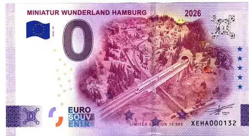 Billete de 0€ MINIATUR WUNDERLAND HAMBURG 2026