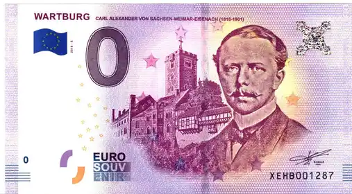 0€-Schein WARTBURGCARL ALEXANDER VON SACHSEN-WEIMAR-EISENACH (1818-1901)