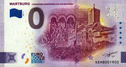 0€ banknote WARTBURGLEGENDÄRER SÄNGERKRIEG AUF DER WARTBURG