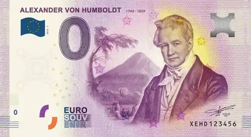 Banconota da 0€ ALEXANDER VON HUMBOLDT 1769 - 1859