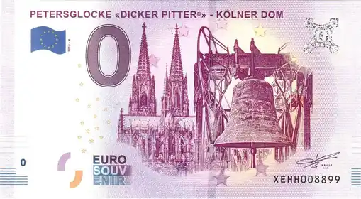 0€-Schein PETERSGLOCKE «DICKER PITTER®» - KÖLNER DOM