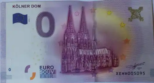 0€-Schein KÖLNER DOM - COLOGNE CATHEDRAL
