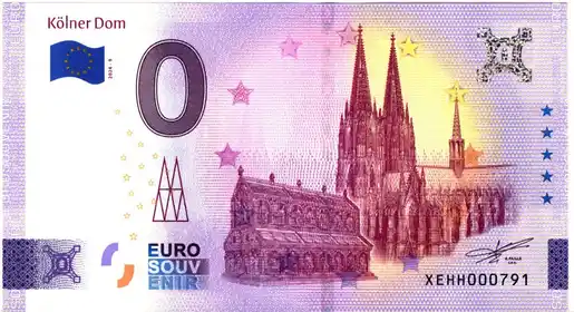 0€ banknote Kölner Dom
