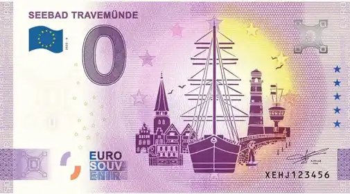 Banconota da 0€ SEEBAD TRAVEMÜNDE