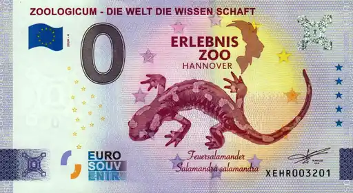 Billet 0€ ZOOLOGICUM - DIE WELT DIE WISSEN SCHAFTERLEBNIS ZOO HANNOVER Feuersalamander salamandra salamandra