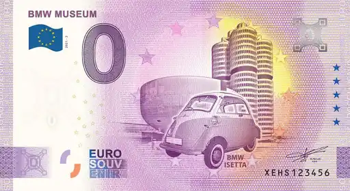 0€ banknote BMW MUSEUM