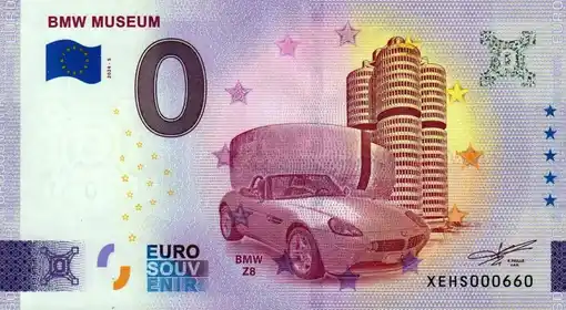 0€ banknote BMW MUSEUMBMW Z8