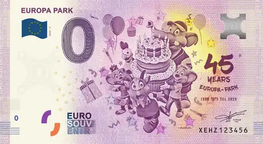 Billet 0€ EUROPA PARK 45 YEARS EUROPA PARK