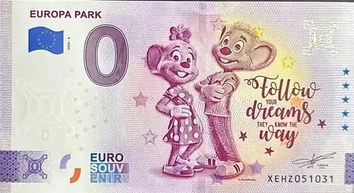 Billete de 0€ EUROPA PARKFOLLOW YOUR DREAMS THEY KNOW THE WAY