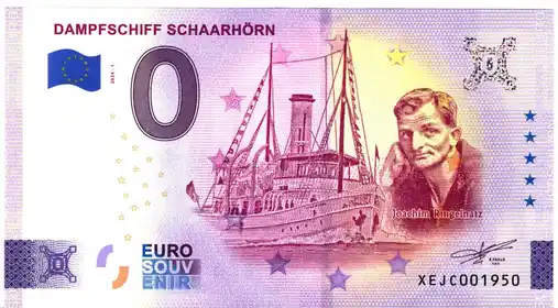Banconota da 0€ DAMPFSCHIFF SCHAARHÖRNJoachim Ringelnatz