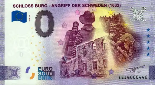 0€ banknote SCHLOSS BURG - ANGRIFF DER SCHWEDEN (1632) [FAUTE]