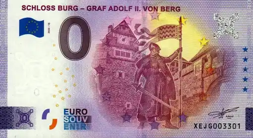 Billete de 0€ SCHLOSS BURG - GRAF ADOLF II VON BERG