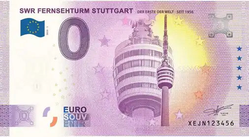 Billet 0€ SWR FERNSEHTURM STUTTGART - Der Erste Der Welt - Seit 1956