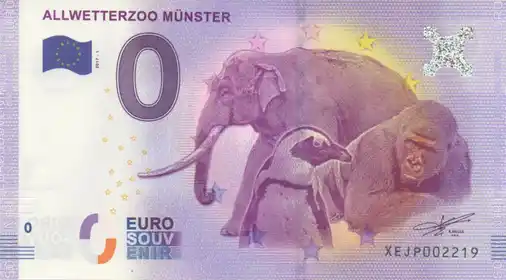 0€ banknote ALLWETTERZOO MÜNSTER