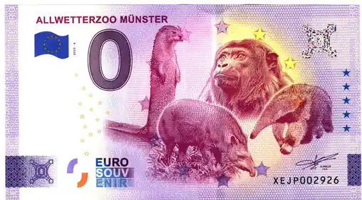 Banconota da 0€ ALLWETTERZOO MÜNSTER