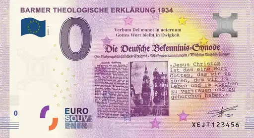 Billet 0€ BARMER THEOLOGISCHE ERKLÄRUNG 1934
