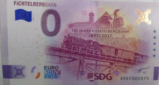 Billete de 0€ FICHTELBERGBAHN - 130 Jahre Fichtelbergbahn 1897 - 2027