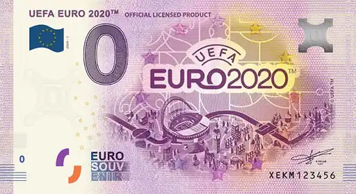 0€-Schein UEFA EURO 2020™OFFICIAL LICENSED PRODUCT