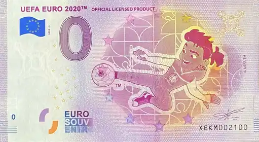 0€ banknote UEFA EURO 2020