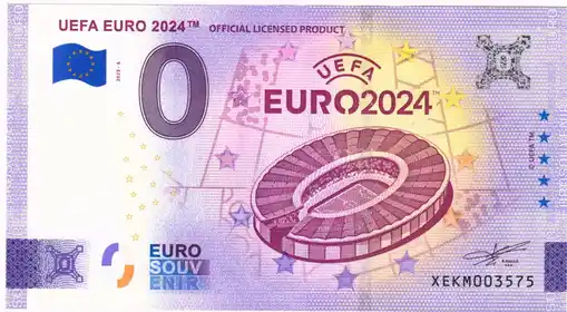 0€ banknote UEFA EURO 2024™OFFICIAL LICENSED PRODUCT