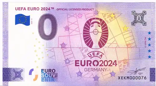 0€ banknote UEFA EURO 2024™OFFICIAL LICENSED PRODUCT