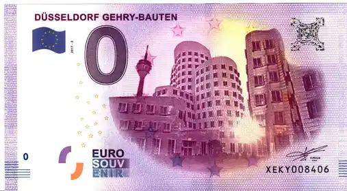 Banconota da 0€ DÜSSELDORF GEHRY-BAUTEN