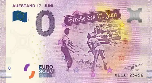 Billete de 0€ AUFSTAND 17. JUNI