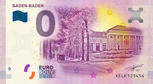 0€ banknote BADEN BADEN