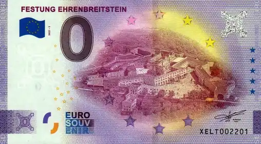 0€-Schein FESTUNG EHRENBREITSTEIN