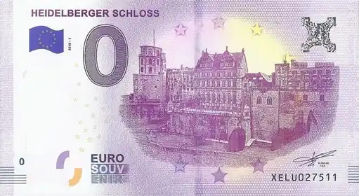 0€ banknote HEIDELBERGER SCHLOSS