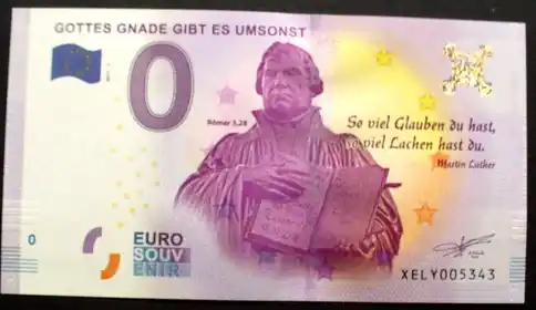Banconota da 0€ GOTTES GNADE GIBT ES UMSONST