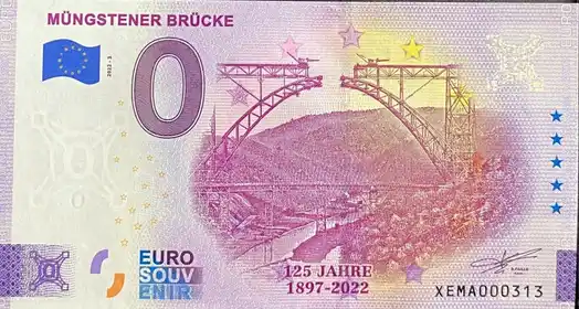 Banconota da 0€ MÜNGSTENER BRÜCKE