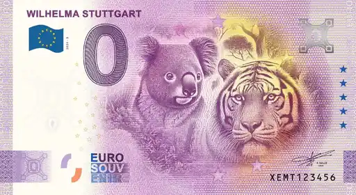 Banconota da 0€ WILHELMA STUTTGART