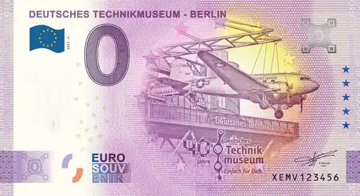 Banconota da 0€ DEUTSCHES TECHNIKMUSEUM - BERLIN