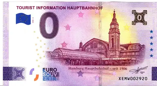 0€-Schein TOURIST INFORMATION HAUPTBAHNHOF