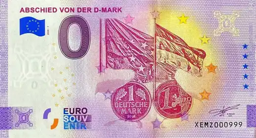 Banconota da 0€ ABSCHIED VON DER D-MARK