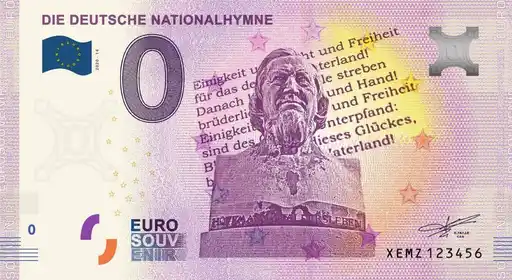 Billete de 0€ DIE DEUTSCHE NATIONALHYMNE