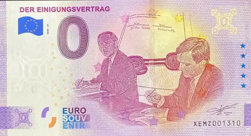 Billete de 0€ DER EINIGUNGSVERTRAG
