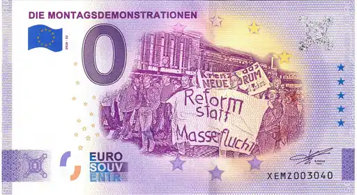 Billete de 0€ DIE MONTAGSDEMONSTRATIONEN