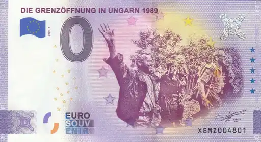 0€-Schein DIE GRENZÖFFNUNG IN UNGARN 1989