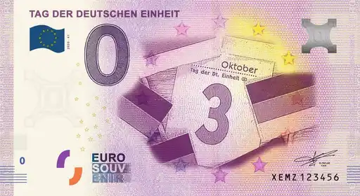 Billete de 0€ TAG DER DEUTSCHEN EINHEIT