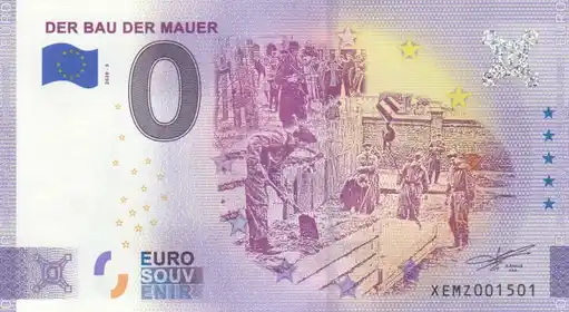 0€-Schein DER BAU DER MAUER