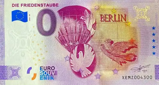 0€ banknote DIE FRIEDENSTAUBE
