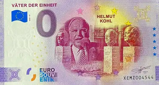 0€ banknote VÄTER DER EINHEITHELMUT KOHL